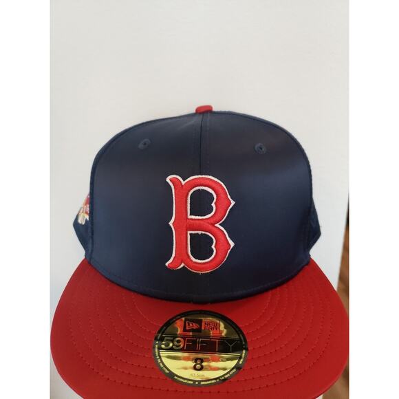 Boston Red Sox Hat Cap 1961 All Star Game Patch Satin Navy Size 8 Fitted New Era